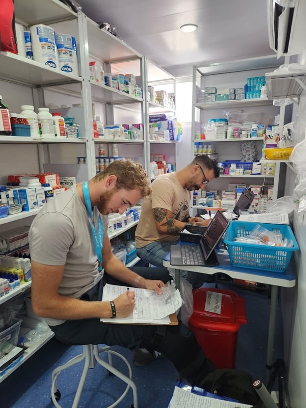 Jason Lopez volunteering during a medical mission supporting communities along the Amazon River