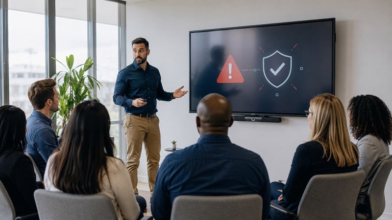 IT security professional reviewing a network segmentation and firewall diagram